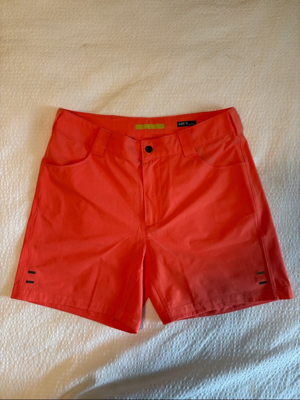 machines for freedom Bright Coral Flat-Front Women's Shorts size 29